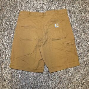 Carhartt Men's Relaxed Fit Work Utility Shorts Size 36 Brown Canvas Carpenter